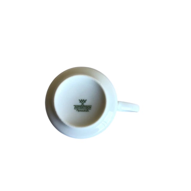 Mid 20th Century Mitterteich German Bavaria Blue Silver Porcelain Demitasse Cup Set- 10 Pieces For Sale - Image 11 of 12