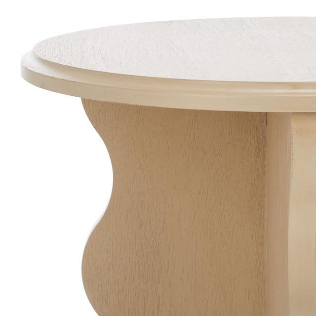 Spritely Home Lilith Wavy Accent Table in Natural For Sale - Image 4 of 8