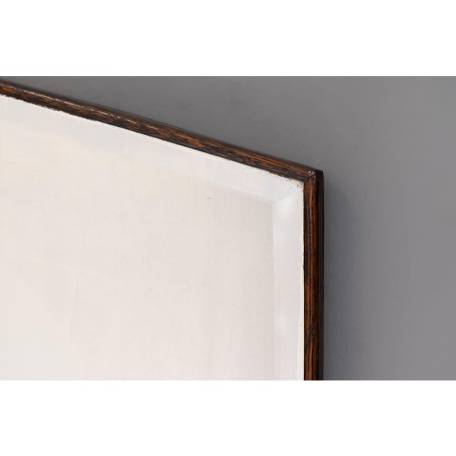 1930s Vintage Oak Framed Mirror, 1930s For Sale - Image 5 of 6