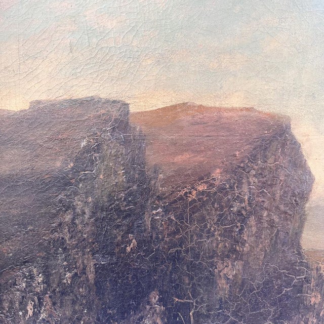 Romantic Artist, Tiger Before a Dreamscape, 19th Century, Oil on Canvas For Sale - Image 14 of 18