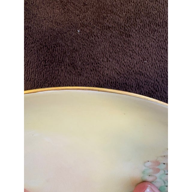 Antique Haviland France Collectible Hand-Painted Grape Porcelain Cabinet Plate Signed Wolcott, C. 1900 For Sale In Indianapolis - Image 6 of 7