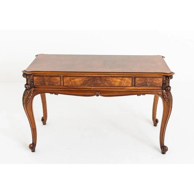 French Style Burr Walnut Centre Table, 1920s For Sale - Image 3 of 8