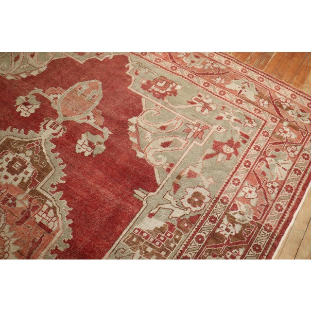 Red Antique Zabihi Collection Turkish Rug For Sale - Image 8 of 10