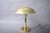 Brass Mushroom Table Lamp with Glass Ring Details, 1990s For Sale - Image 9 of 10