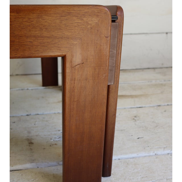 Coffee Table in Walnut and Smoked Glass by Afra and Tobia Scarpa for Cassina, 1960s For Sale - Image 10 of 16