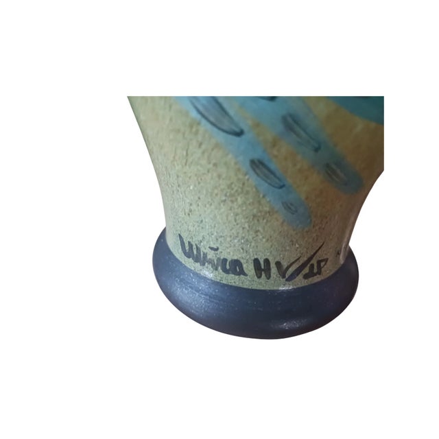Contemporary 1990s Kosta Boda Ulrica Hydman-Vallien Nevada Series Hand Painted Vase, Signed For Sale - Image 3 of 11