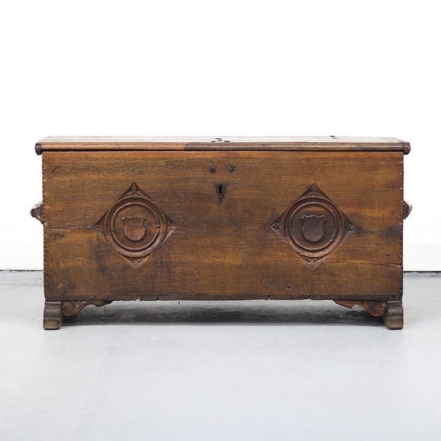 18th Century Rustic Oak Chest For Sale - Image 14 of 14