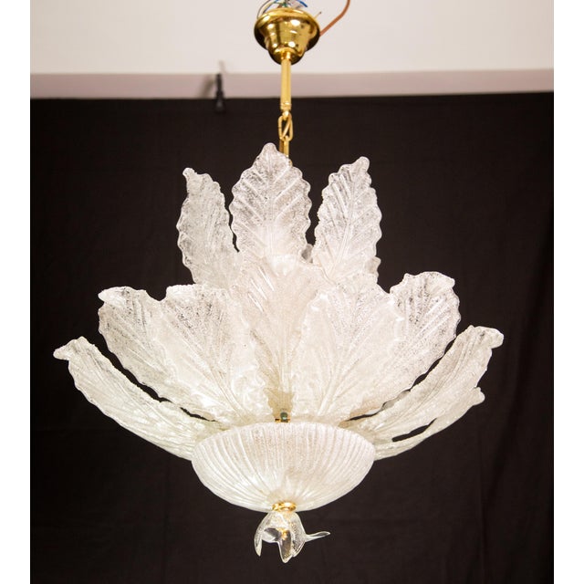Large Midcentury Italian Murano Glass Chandelier, 1970s For Sale - Image 13 of 13