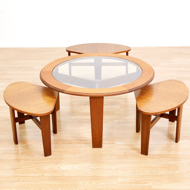 1960s Mid Century Trinity Nesting Table by Stonehill Furniture For Sale In Los Angeles - Image 6 of 9
