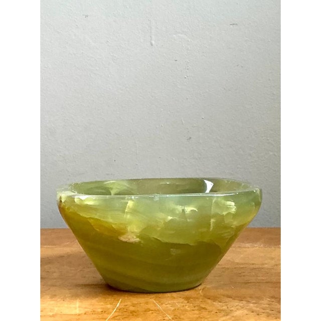 Vintage Green Onyx Bowl For Sale - Image 4 of 13