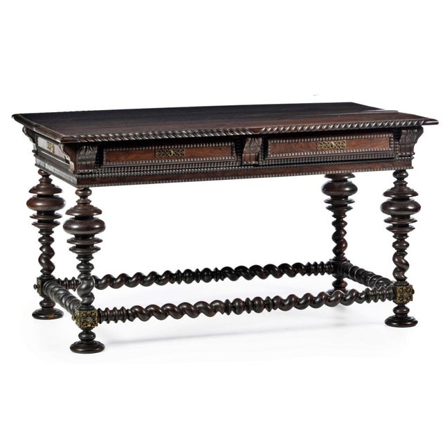Baroque Antique Portuguese Buffet Table, 1800s For Sale - Image 3 of 6
