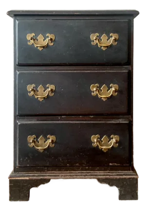 Vintage Regency Chippendale Petite Chest of Drawers