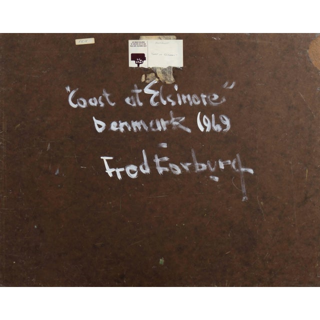 'The Elsinore Coast, Denmark' by Frederick Korburg, 1969 For Sale - Image 9 of 10