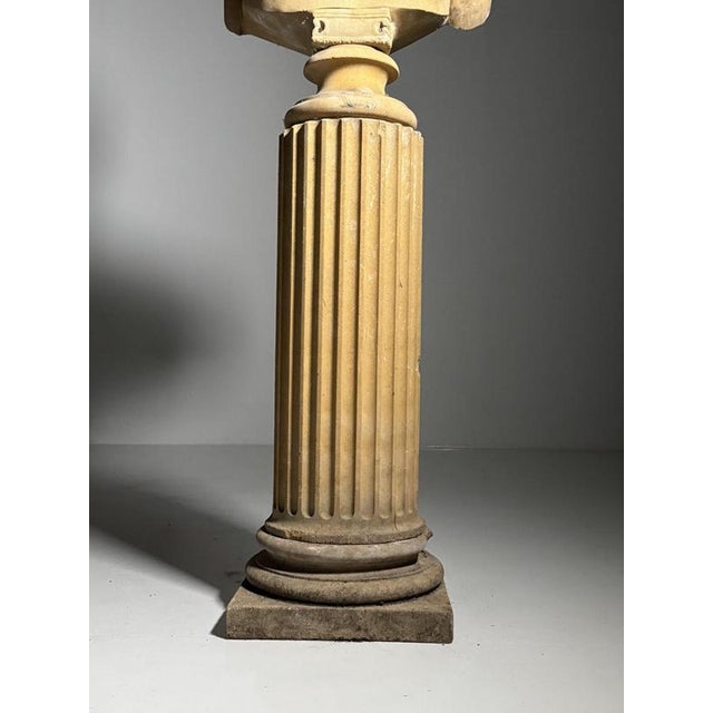Unknown, Antinous Bust on pedestal, 20th Century, Stone For Sale - Image 13 of 18