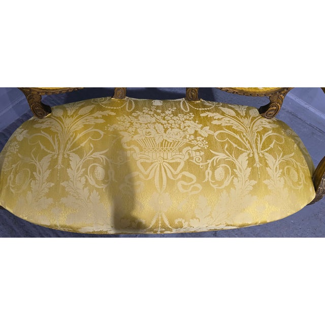 French Gilt Two-Seat Sofa, 1880s For Sale - Image 12 of 16