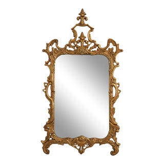 Friedman Brothers Chippendale Rococo Gold Frame Mirror For Sale