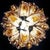 Vintage Italian Murano Chandelier with 41 Glass Amber Petals, 1990s For Sale - Image 10 of 17