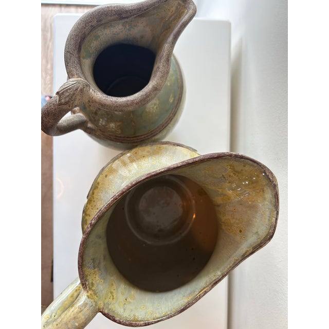 Vintage Pitchers in the Style of Roger Guerìn- A Pair For Sale - Image 10 of 11