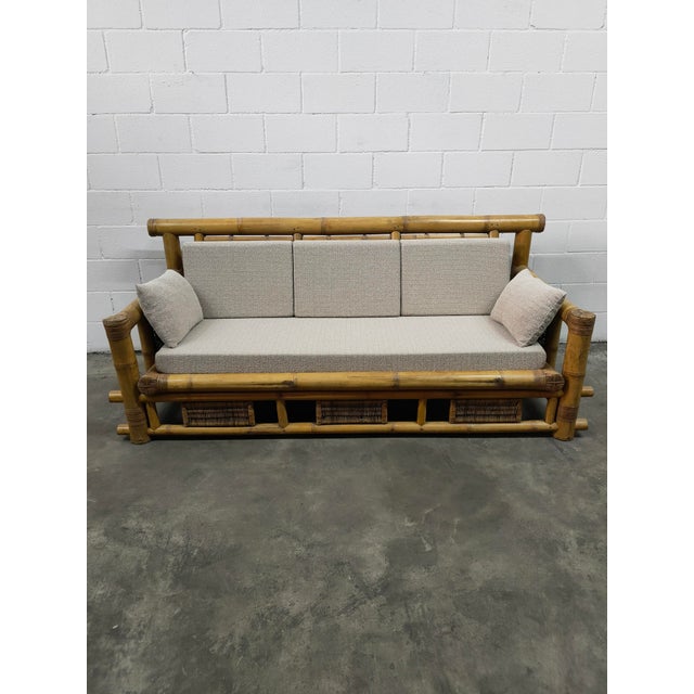 Mid-Century Modern Mid-Century Bamboo Cama Sofa For Sale - Image 3 of 15