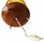 Metal Mid-Century Danish Table Lamp in Amber Glass, Teak and Brass, 1970s For Sale - Image 7 of 8