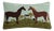 Black Horse & Brown Horse Hook Pillow, 12" x 20" For Sale