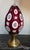Antique Ruby Red Glass Newel Post Finial For Sale - Image 4 of 4