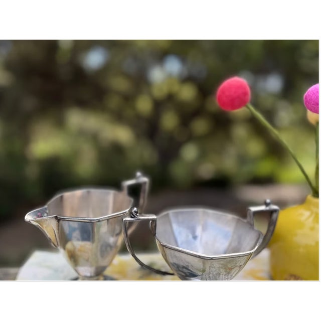 Vintage Sugar Bowl & Creamer | Sheffield Design 0611 For Sale - Image 10 of 10