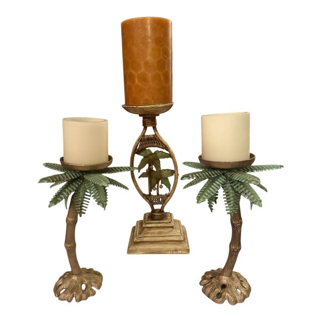 This trio of cast metal palm tree candle holders came into my life during a time when I was building something with...