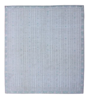 Modern Swedish Design Rug With All-Over Design in White, Taupe & Light Blue