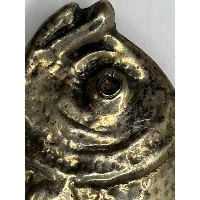 Mid-Century Sterling Silver Bream Fish Brooch Scandinavian Modernist Style Taste For Sale - Image 9 of 18