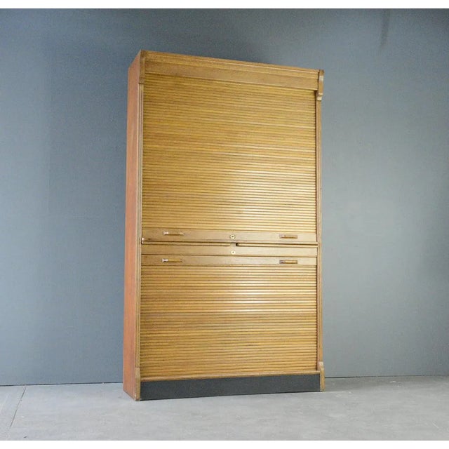 Tambour Fronted Bookcase from Soennecken, 1920s For Sale - Image 11 of 11