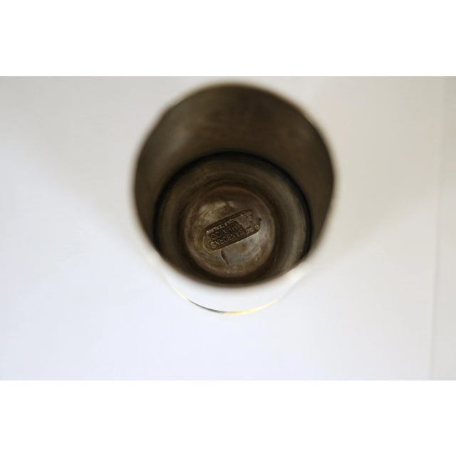 Metal Late 20th Century Rare Silver Plate Sanborns Double Jigger Holloware Barware With Etched Design For Sale - Image 7 of 8