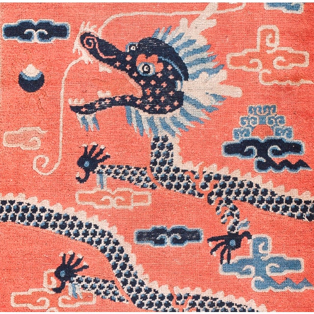 Antique Chinese Ningxia Rug 2'9