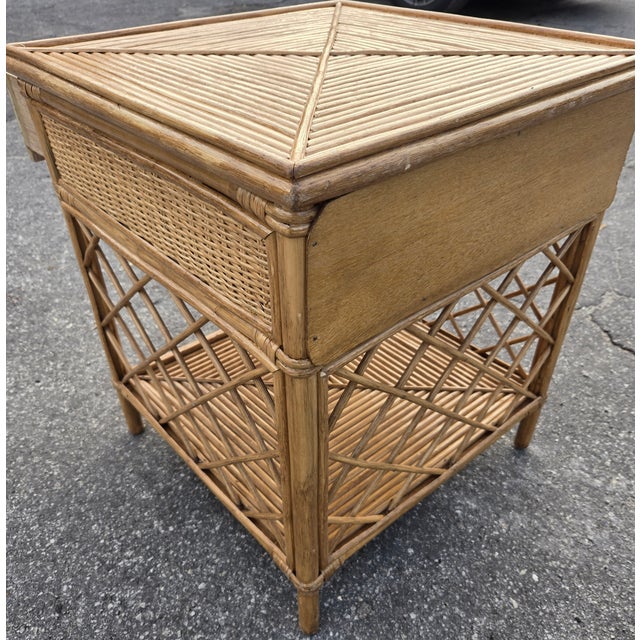 Moroccan Made Eco-Friendly Rattan Nightstand For Sale In Orlando - Image 6 of 8