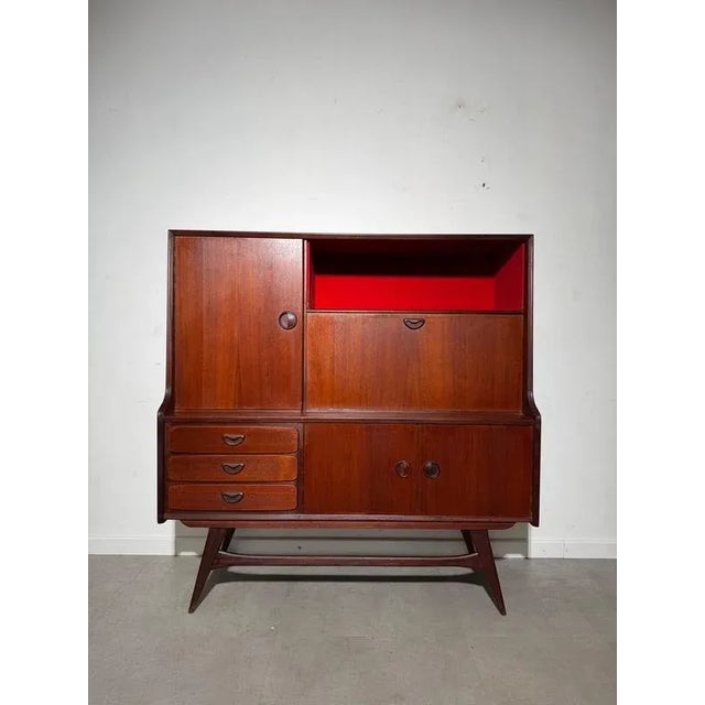 Dutch Teak Highboard by Louis van Teeffelen for Wébé, 1960s For Sale - Image 5 of 7