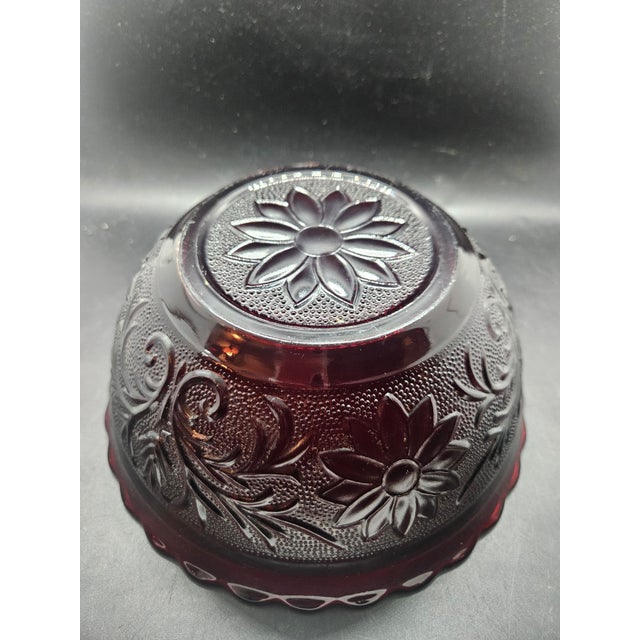 Mid-Century Modern Vintage Sandwich Ruby by Anchor Hocking For Sale - Image 3 of 3