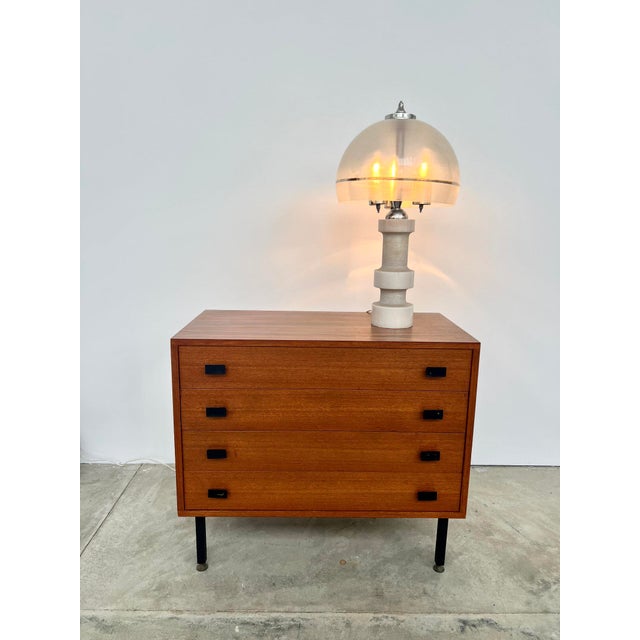 White Vintage Sculptural Lamp with Marble Base, 1970s For Sale - Image 8 of 12