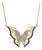 New Beginning Gold & Black Diamond Butterfly Pendant Necklace For Sale