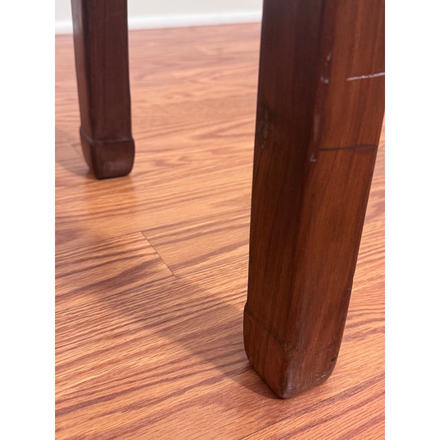 Vintage Asian Modern Traditional Ming Style Solid Wood Accent Side Table For Sale - Image 11 of 12
