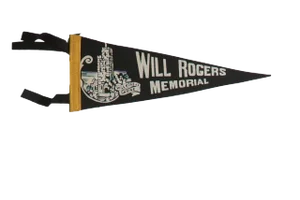 Vintage Will Rogers Memorial Felt Flag Pennant