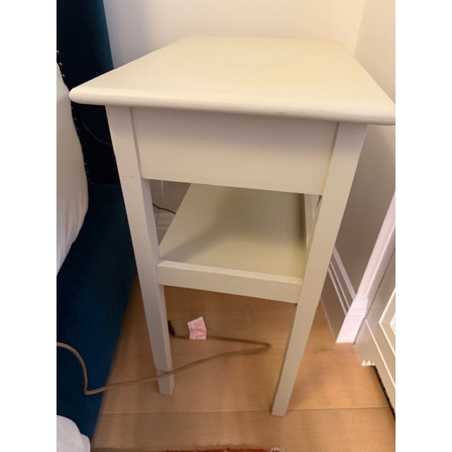 Painted Side Table With Brass Handle Detail For Sale - Image 4 of 5