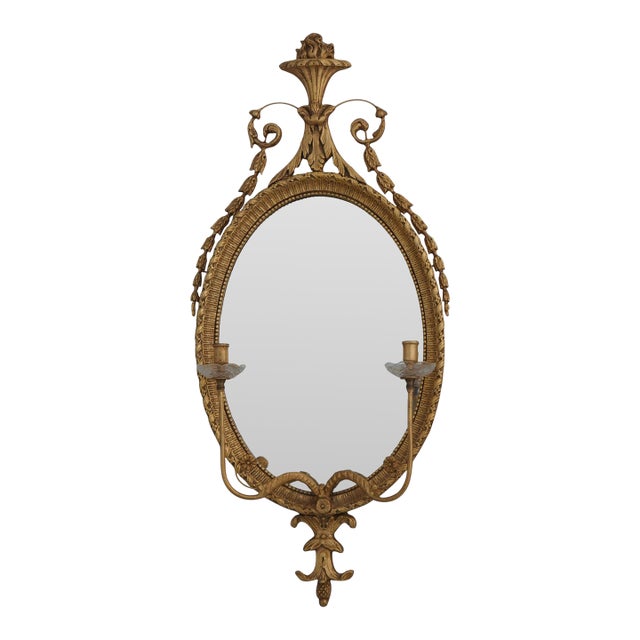 Friedman Brothers Gold Framed Candelabra Mirror For Sale