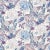 Sample - Schumacher Zanzibar Linen Print Fabric in Hyacinth For Sale