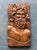 Brown Vintage Boho Carved Wood Panel of Man For Sale - Image 8 of 12