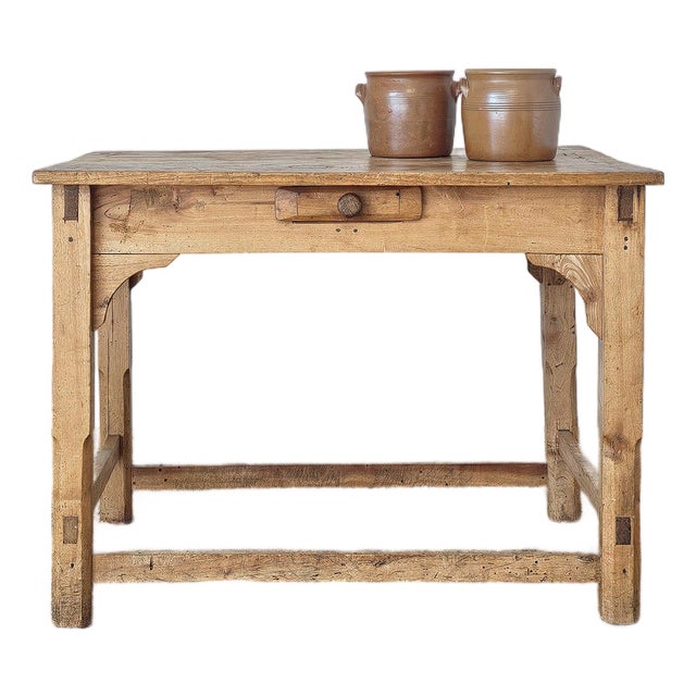 19th Century English Pine Farmhouse Table / Writing Desk, Circa 1870 For Sale