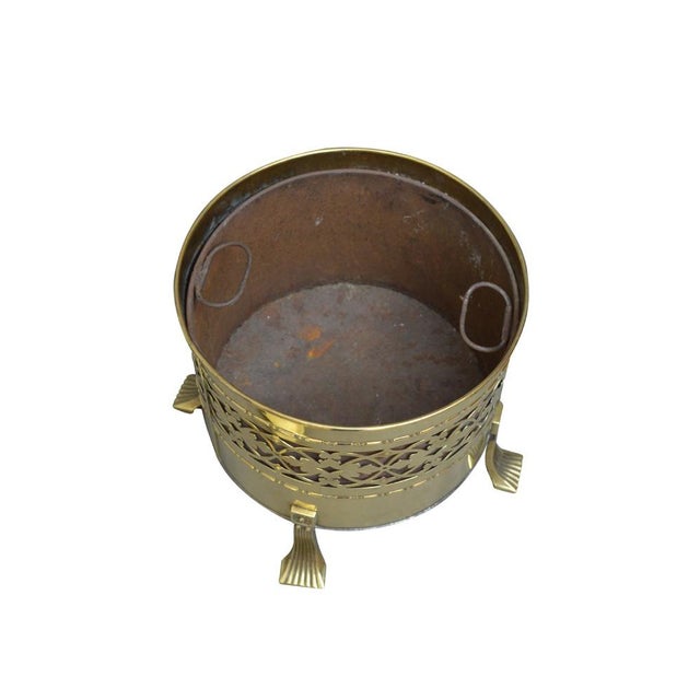 Metal Antique Edwardian Brass Coal Bucket, 1900s For Sale - Image 7 of 9