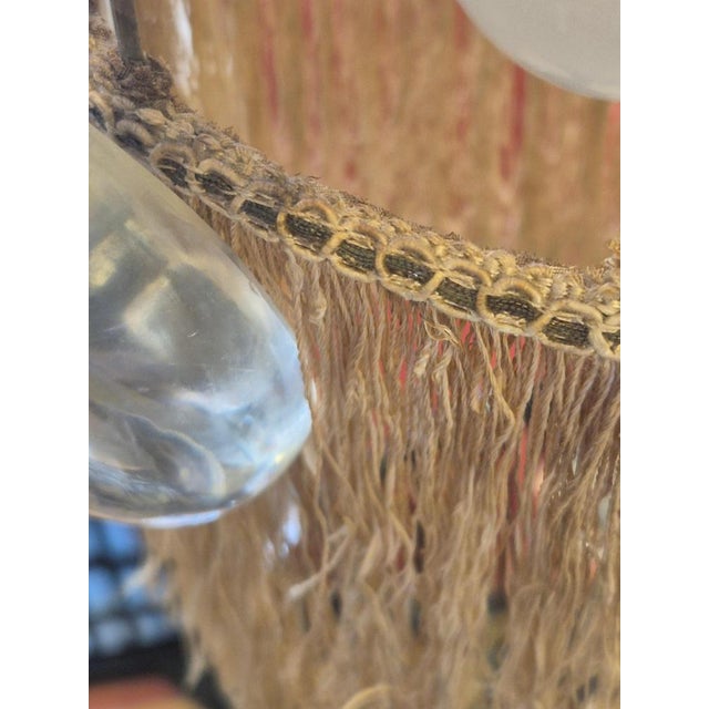 Swedish Pendant in Gilt Bronze and Fringe by Herman Bergman, 1920s For Sale - Image 3 of 9