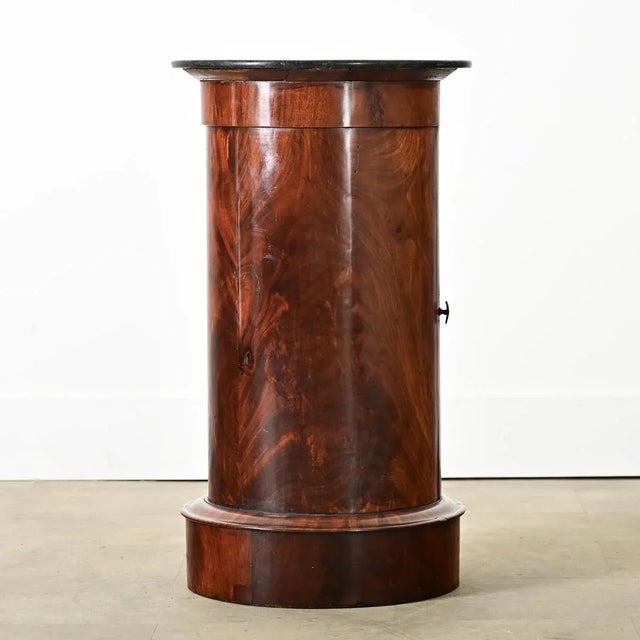 Black English 19th Century Mahogany and Marble Bedside Cabinet For Sale - Image 8 of 10