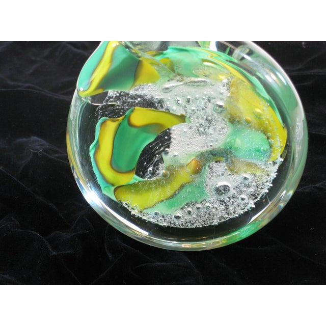 Late 20th Century Paperweight Murano Art Glass Signed: Seguso Mouth Blown Hand Crafted For Sale - Image 10 of 18