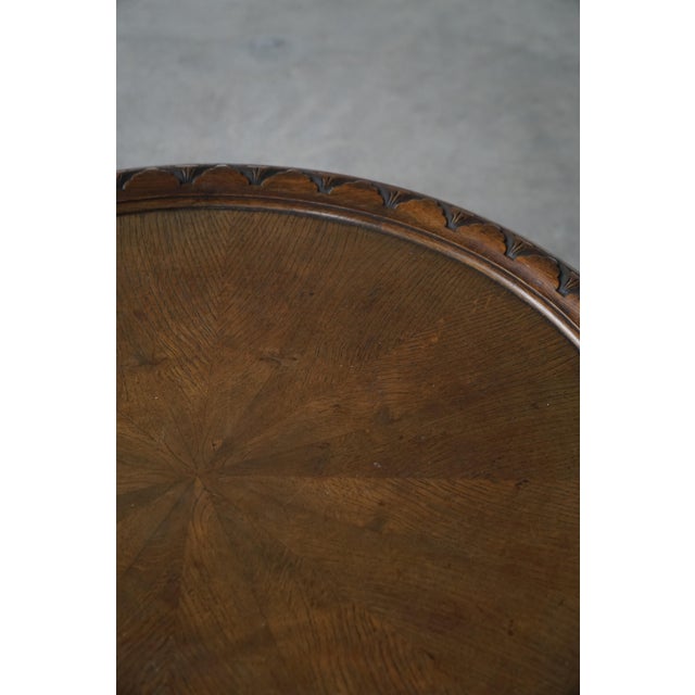 Vintage Danish Baroque Style Side Table in Oak, 1940s For Sale - Image 9 of 15
